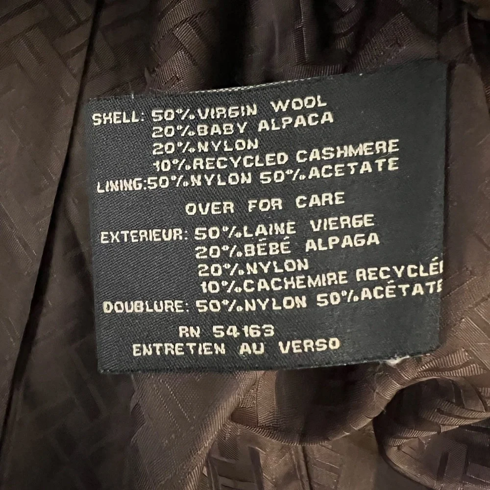 Cole Haan wool blend belted wrap coat - Size 12 - Picture 7 of 8